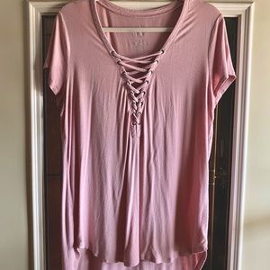 Super soft Maurice’s laced up tee